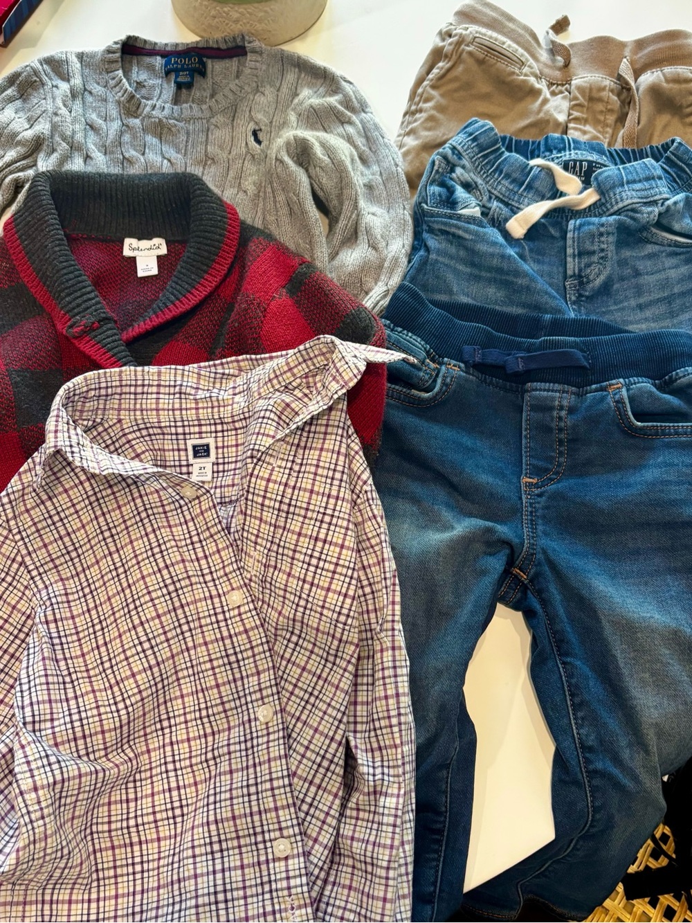 Bundle of 2T boys clothes (gap pants, Janie & jack, splendid, Ralph Lauren)